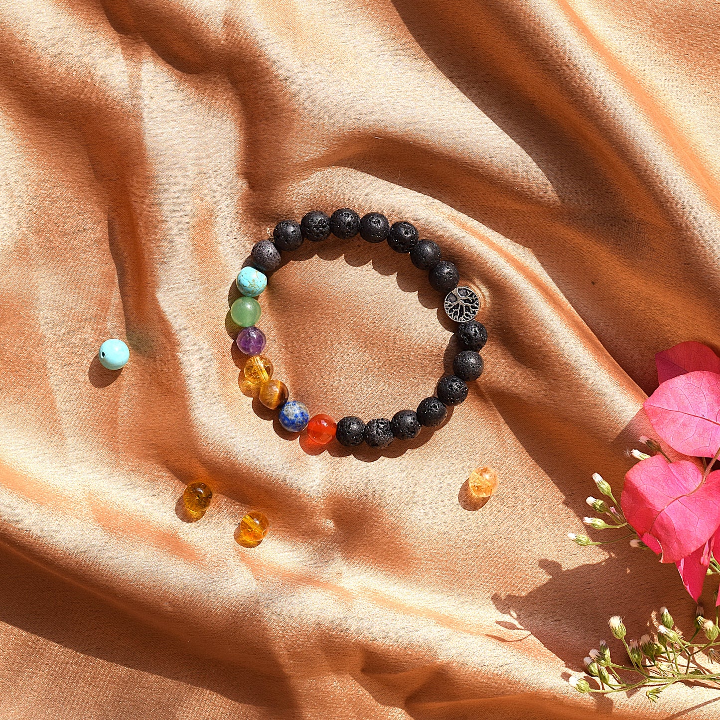 7 Chakra With Lava Stone Bracelet