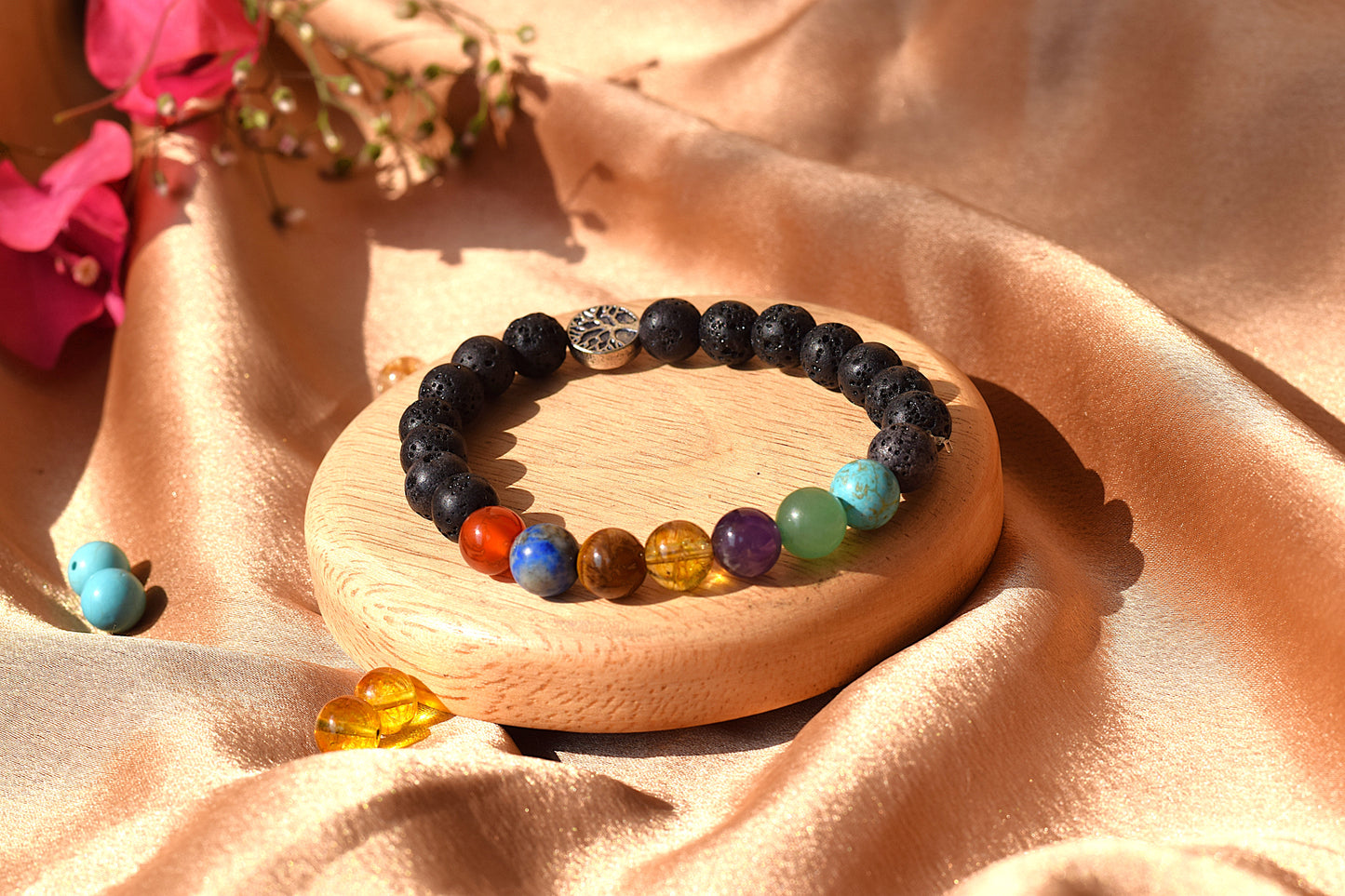 7 Chakra With Lava Stone Bracelet